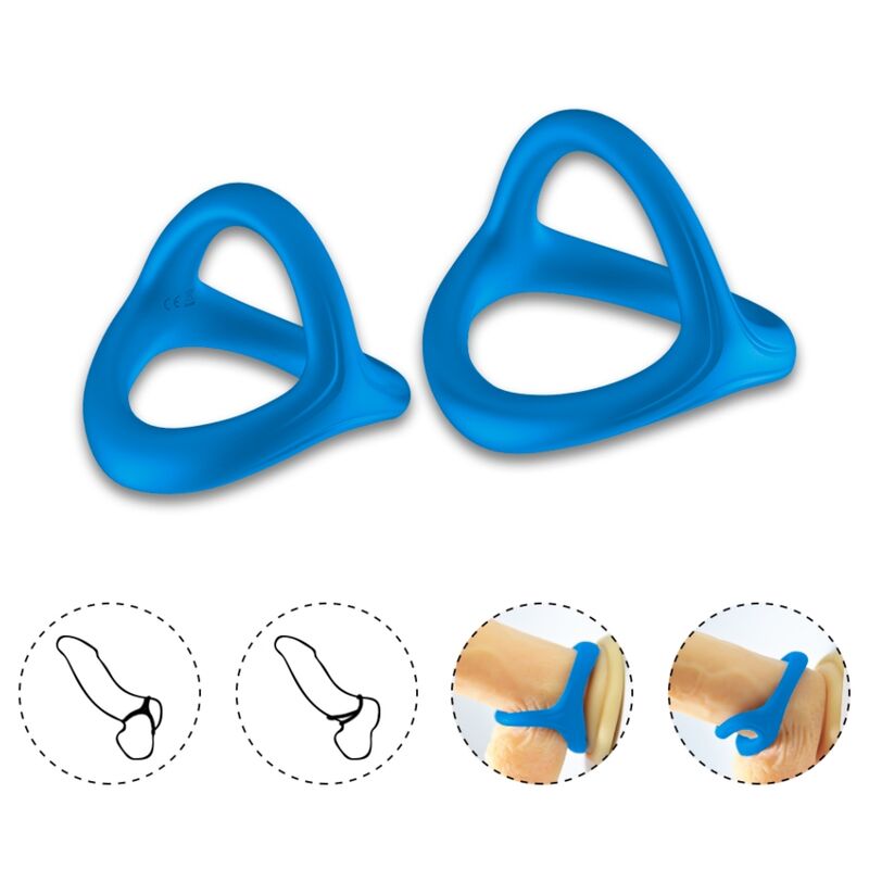 ARMONY - TRESOR DOPPIO ANELLO SILICONE BLU