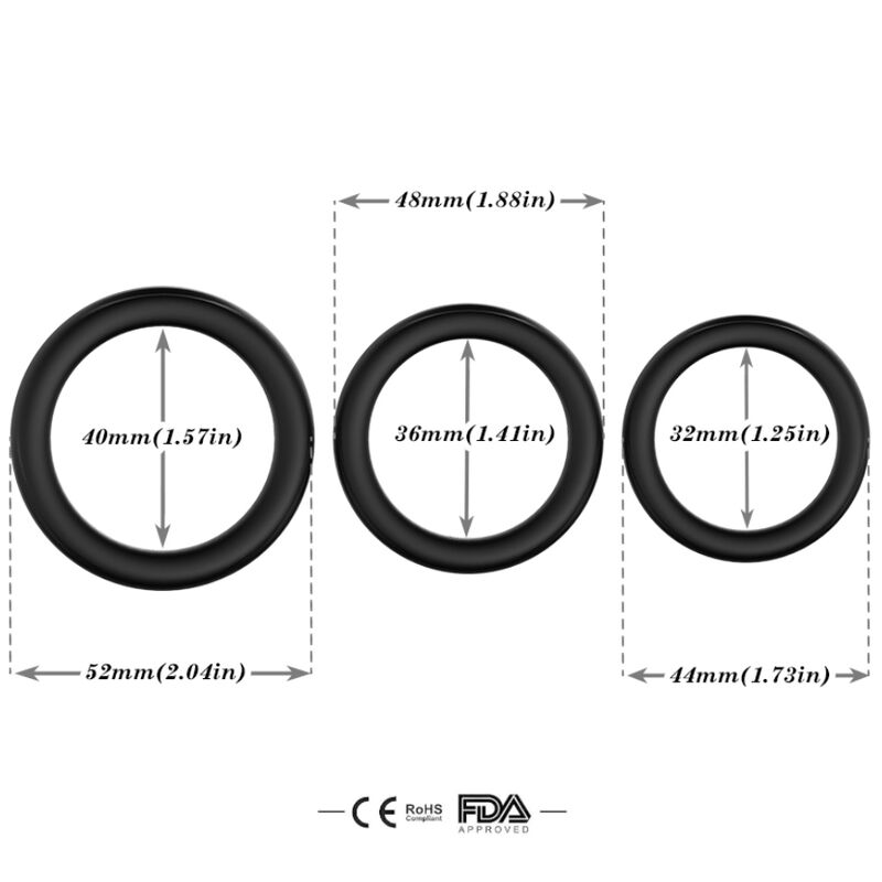 ARMONY - ANELLO TRIPLO SILICONE NERO