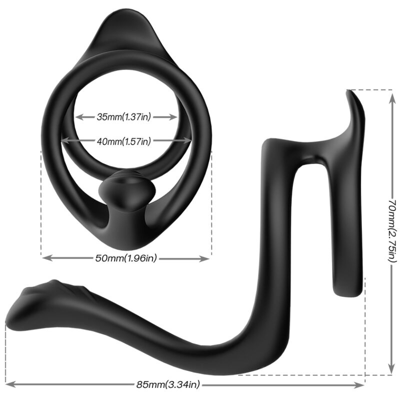 ARMONY - CODA DOPPIO ANELLO ANALE NERO