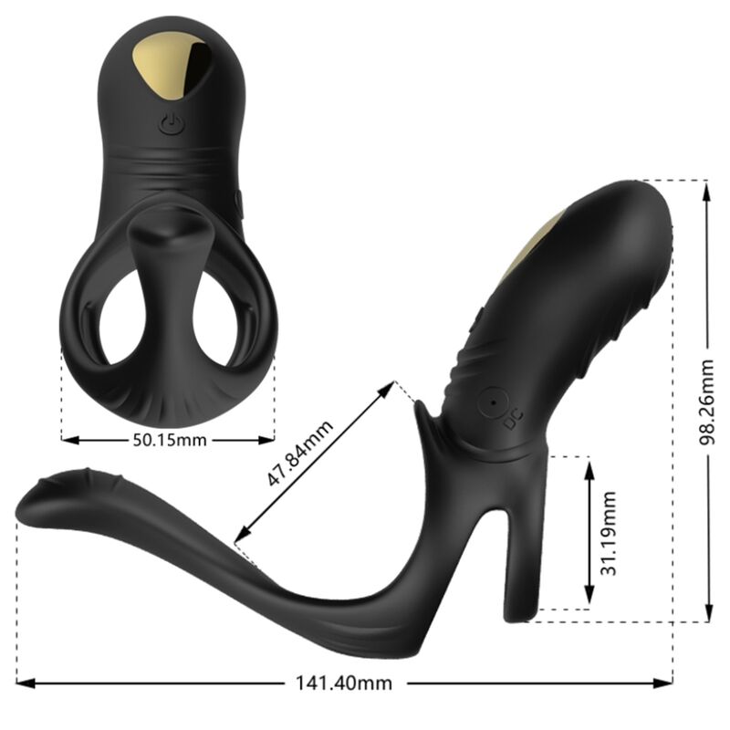 ARMONY - JOY JUMPER RINGVIBRATOR FÜR PAARE &amp; ANALSTECKER SCHWARZ