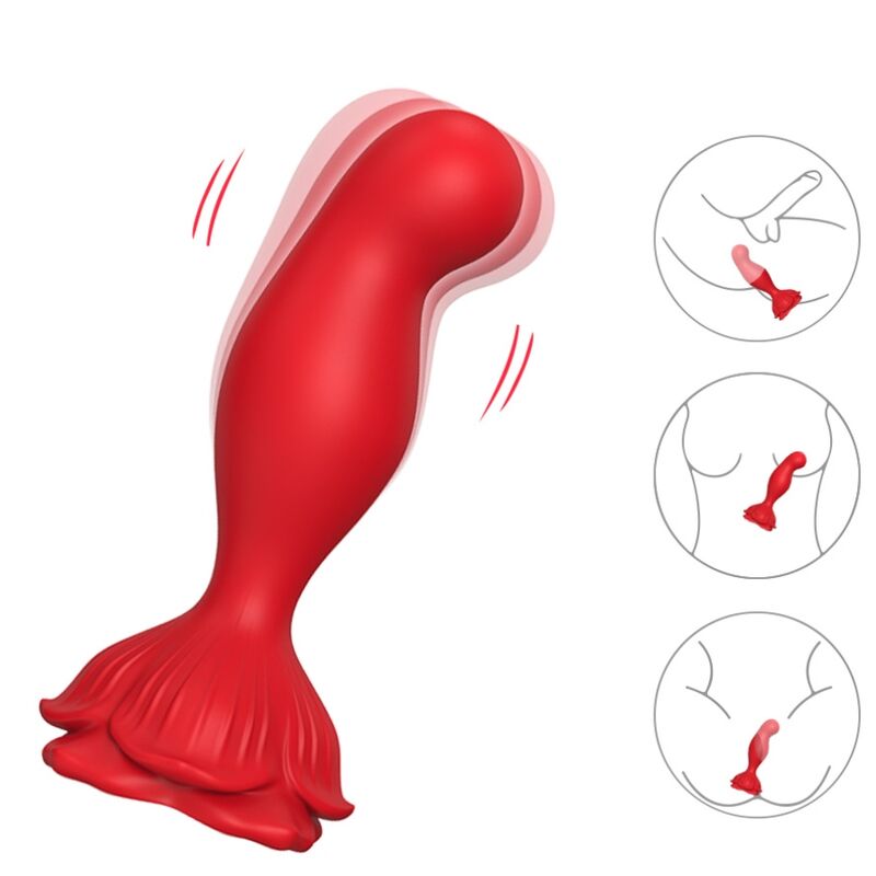 ARMONY - ROSA VIBRATOR &amp; ANALSTECKER MIT FERNBEDIENUNG ROT