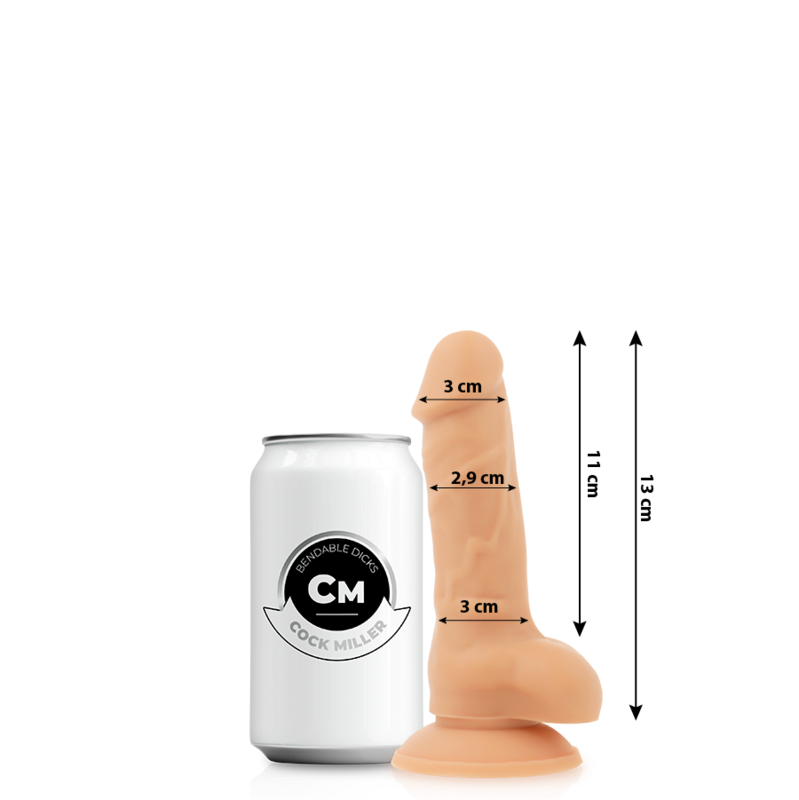 COCK MILLER - SILICONE DENSITY COCKSIL ARTICULABLE 13 CM