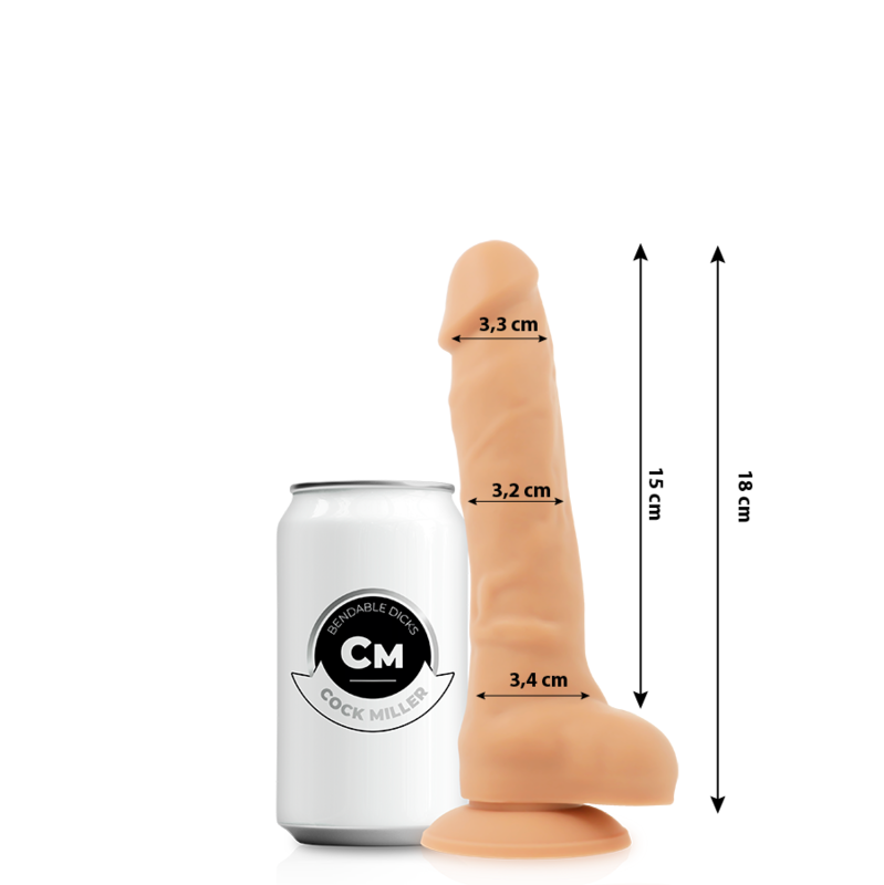 COCK MILLER - SILICONE DENSITY ARTICOLABILE COCKSIL 18 CM