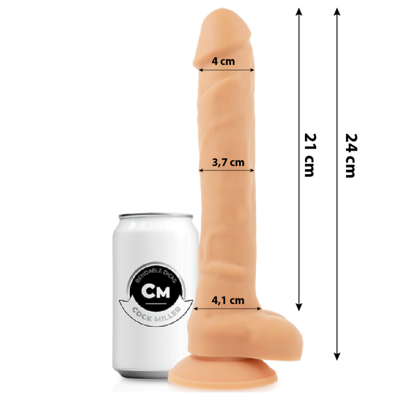 COCK MILLER - SILICONE DENSITY ARTICOLABILE COCKSIL 24 CM