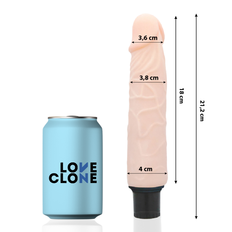 LOVECLONE - VIBRATORE AUTOLUBRIFICANTE FINN 21,2 CM -O- 3,8 CM