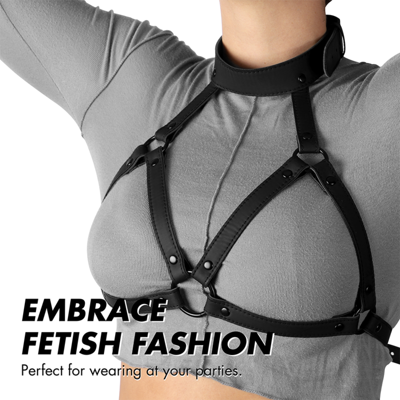 FETISH SUBMISSIVE BONDAGE - ADJUSTABLE CHEST HARNESS