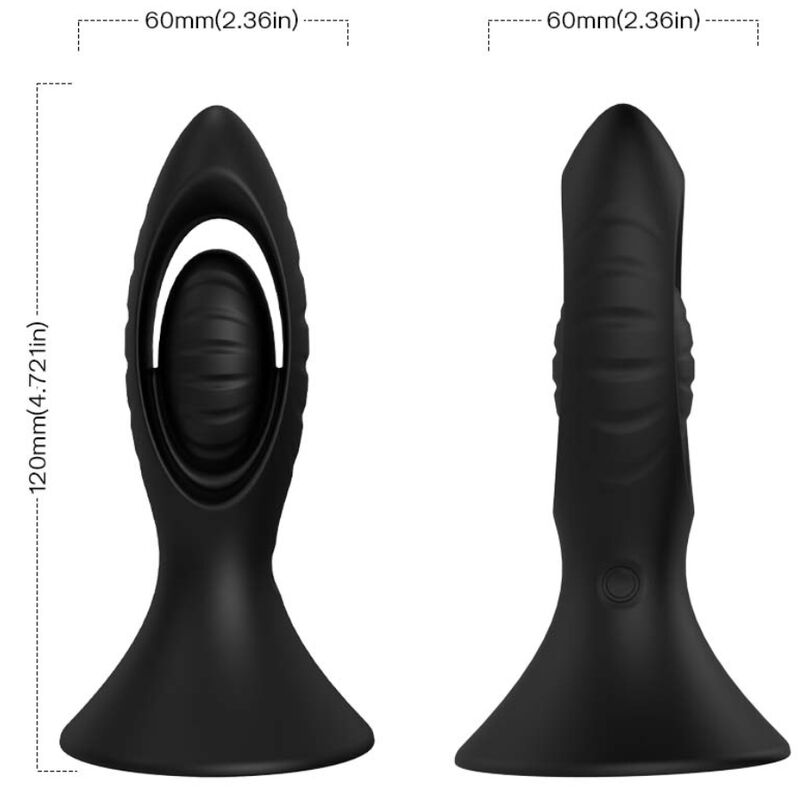 ARMONY - VIBRATORE E TAPPO ANALE SILICONE NERO