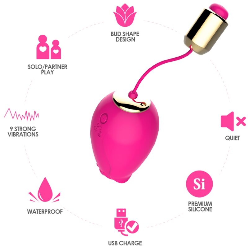 ARMONY - MANDALA EGG VIBRATORE G-SPOT TELECOMANDO FUCSIA