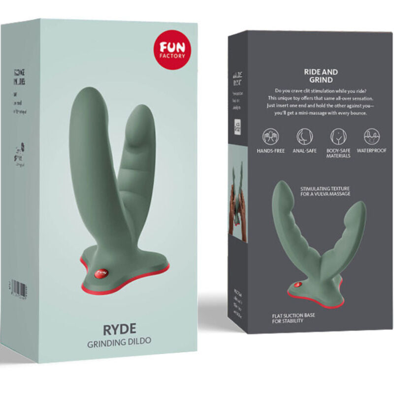 FUN FACTORY - RYDE DOPPELDILDO &amp; MASSAGER GRÜN