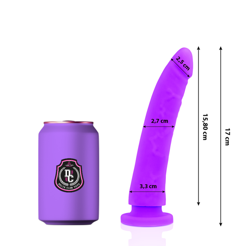 DELTA CLUB - TOYS DILDO LILLA SILICONE MEDICO 17 CM -O- 3 CM