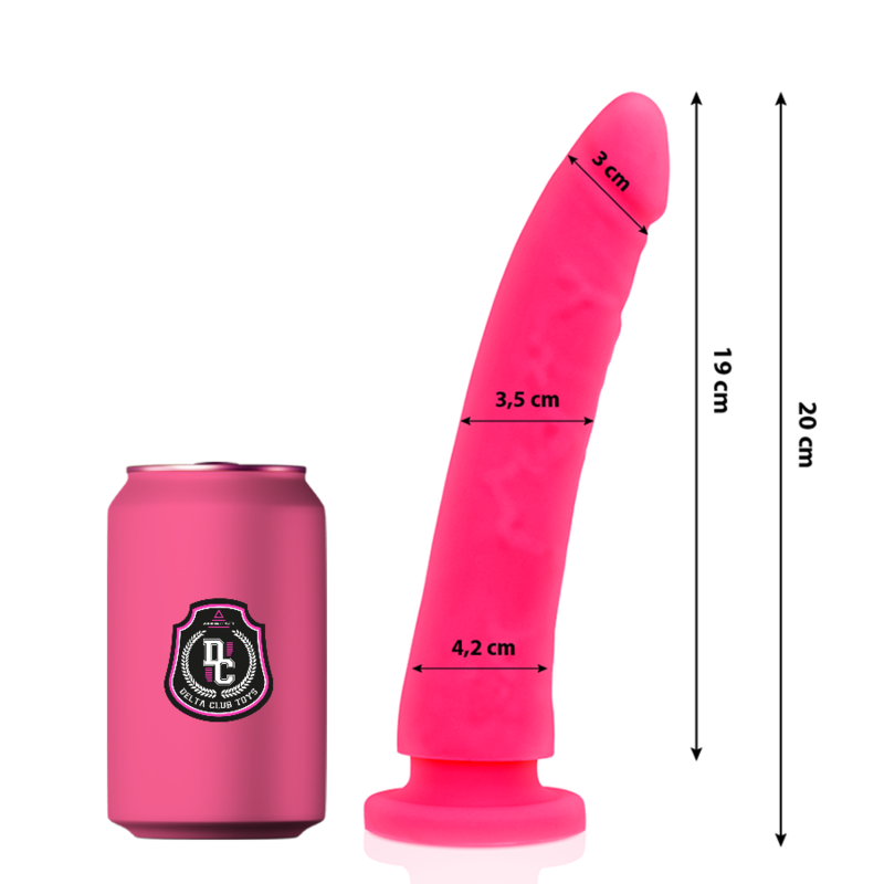 DELTA CLUB - TOYS DILDO ROSA MEDICO SILICONE 20 CM -O- 4 CM