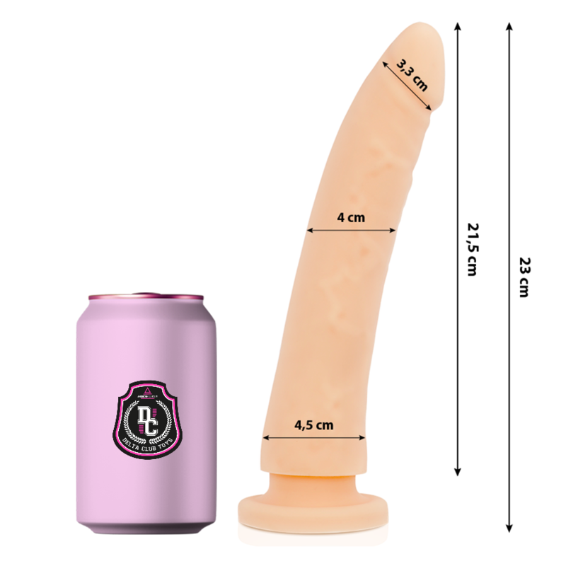 DELTA CLUB - TOYS NATÜRLICHER DILDO MEDIZINISCHES SILIKON 23 CM -O- 4,5 CM