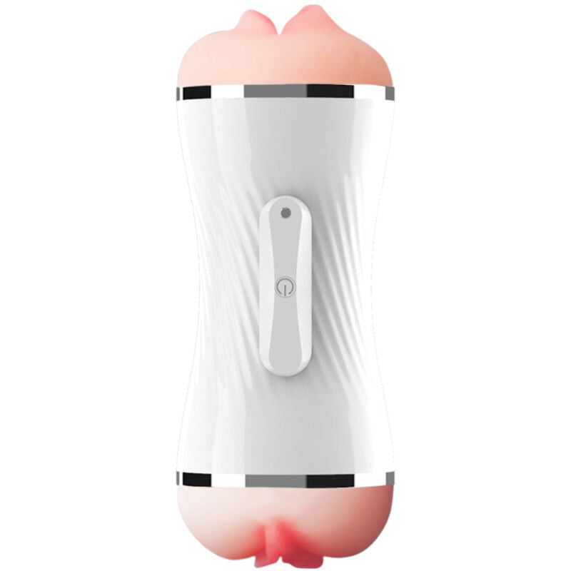 ARMONY - VIBRATORE DOPPIO VAGINA E BOCCA MASTURBATORE BIANCO