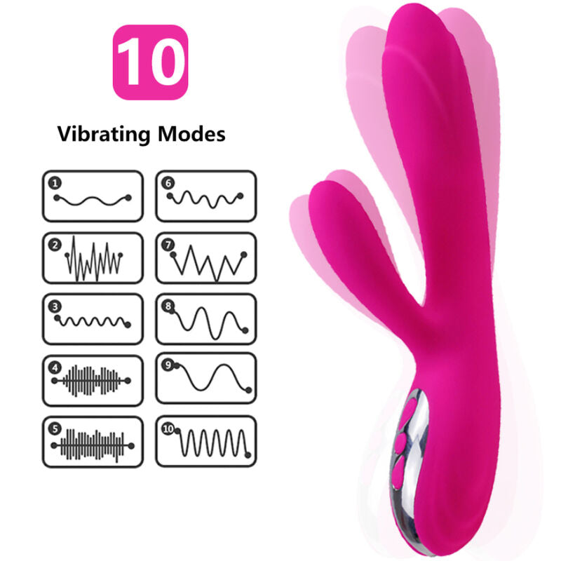 ARMONY - FLEXIBLER VIBRATOR UND STIMULATOR MIT FUCHSIA-WÄRMEEFFEKT