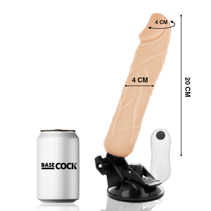 BASECOCK - REALISTISCHER VIBRATOR MIT FERNBEDIENUNG, FLESH 20 CM -O- 4 CM