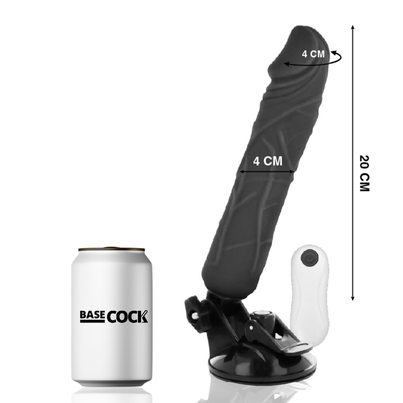 BASECOCK - REALISTISCHER VIBRATOR MIT FERNBEDIENUNG, FLESH 20 CM -O- 4 CM