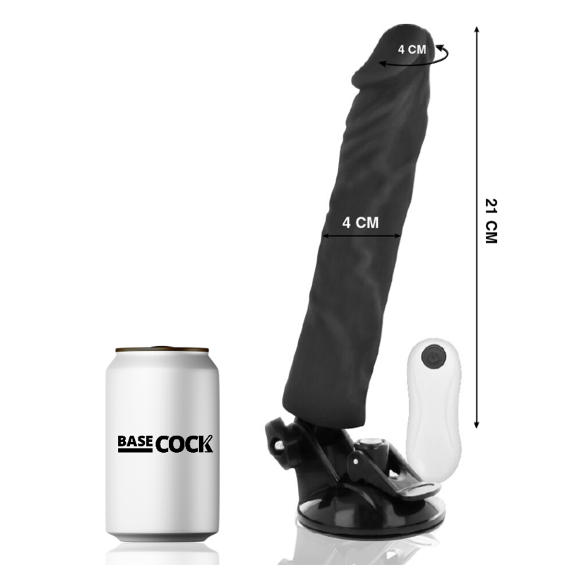 BASECOCK - VIBRATORE REALISTICO TELECOMANDO CARNE 21 CM -O- 4 CM