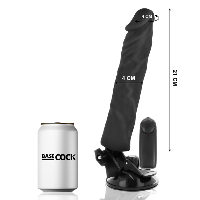 BASECOCK - REALISTISCHER VIBRATOR MIT FERNBEDIENUNG, FLESH 21 CM -O- 4 CM