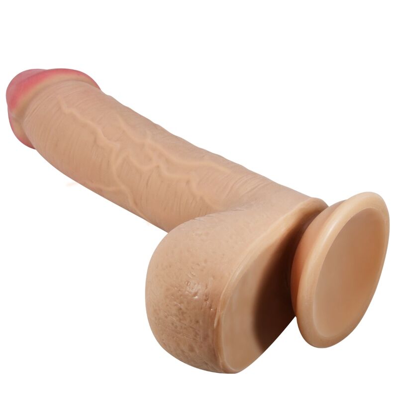 PRETTY LOVE - SLIDING SKIN SERIES REALISTISCHER DILDO MIT GLEITENDEM HAUT-SAUGNAPFER, FLEISCH 23,4 CM