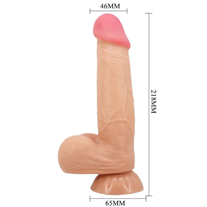 PRETTY LOVE - SERIE SLIDING SKIN DILDO REALISTICO CON VENTOSA SLIDING SKIN TELECOMANDO CARNE 21,8 CM