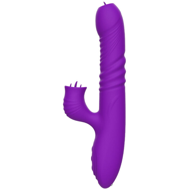 ARMONY - FULLY G SPOT RABBIT VIBRATOR WITH STIMULATING TONGUE VIOLET HEAT EFFECT