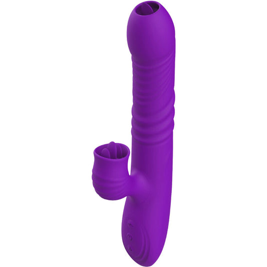 ARMONY - VOLLSTÄNDIGER G-SPOT-RABBIT-VIBRATOR MIT STIMULIERENDER ZUNGE UND VIOLETTEM WÄRMEEFFEKT