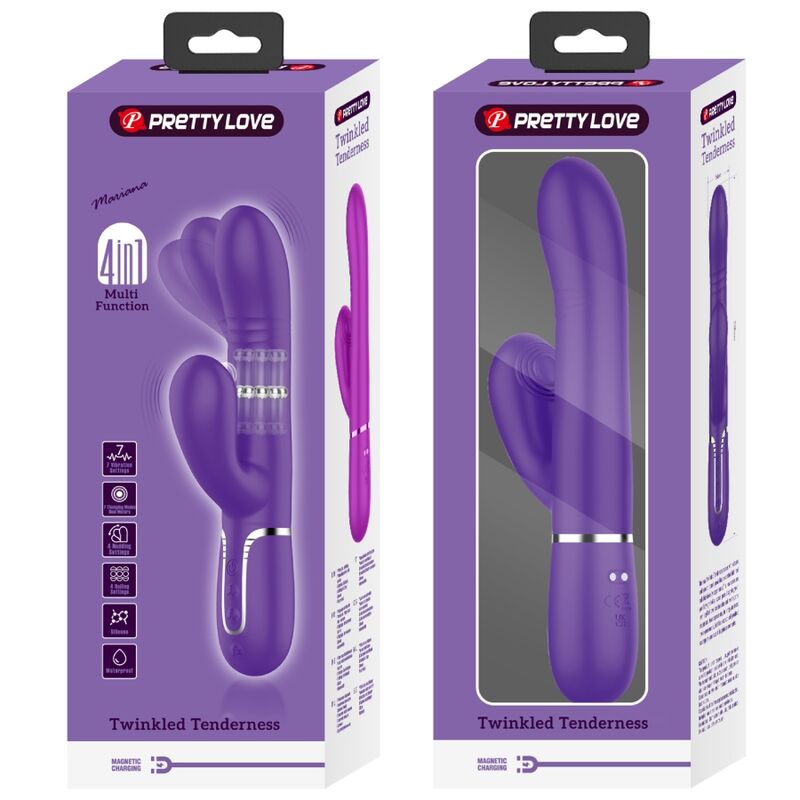 PRETTY LOVE - VIBRATORE MULTIFUNZIONE PUNTO G VIOLA