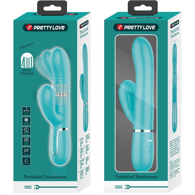 PRETTY LOVE - MULTIFUNKTIONS-G-SPOT-VIBRATOR AQUAGRÜN