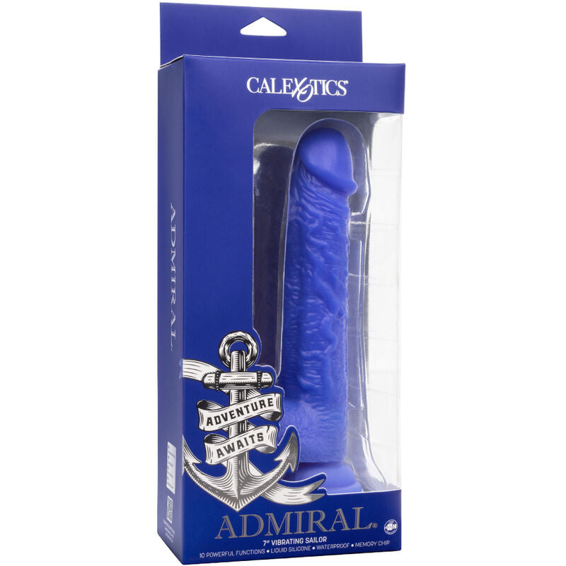 CALEXOTICS - ADMIRAL SAILOR VIBRATORE DILDO REALISTICO BLU