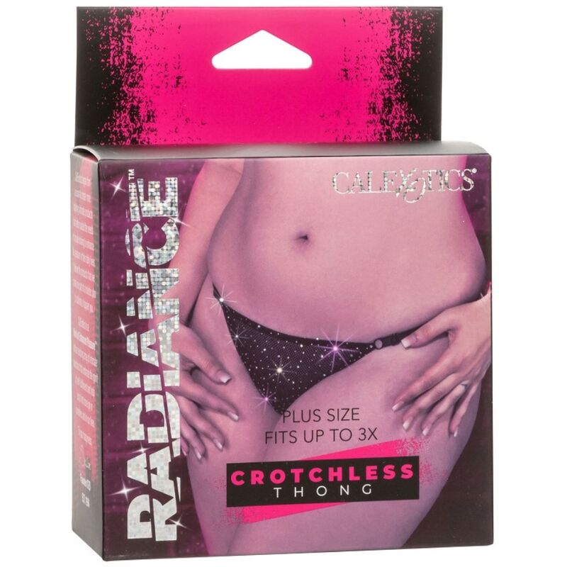 CALEXOTICS - RADIANCE CROTCHLESS TANGA RHINE ÜBERGRÖSSE