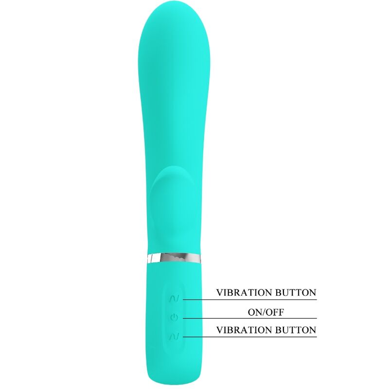 PRETTY LOVE - THOMAS MULTIFUNCTION G-SPOT VIBRATOR AQUA GREEN