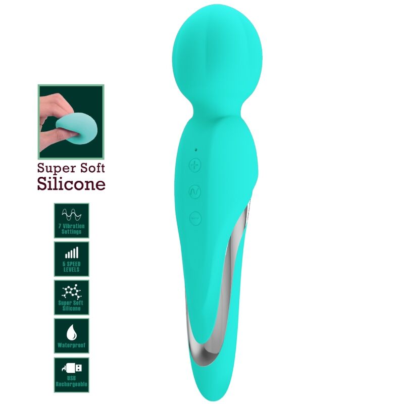 PRETTY LOVE - WALTER VIBRATOR WAND AQUA GREEN