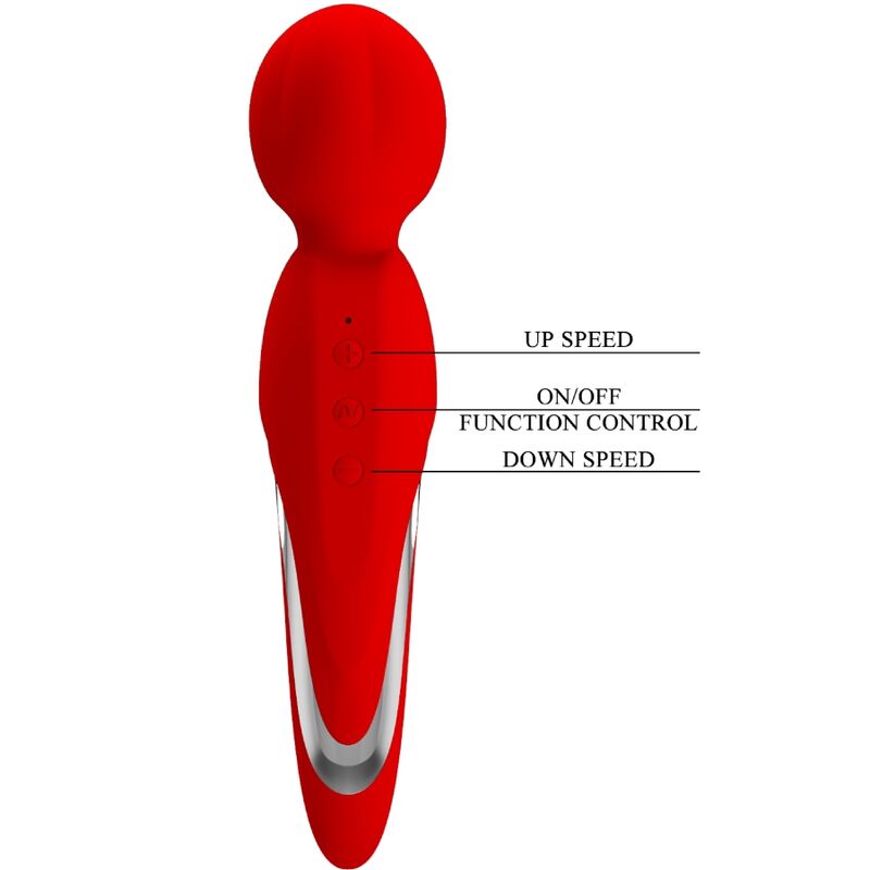 PRETTY LOVE - WALTER VIBRATORE WAND ROSSO