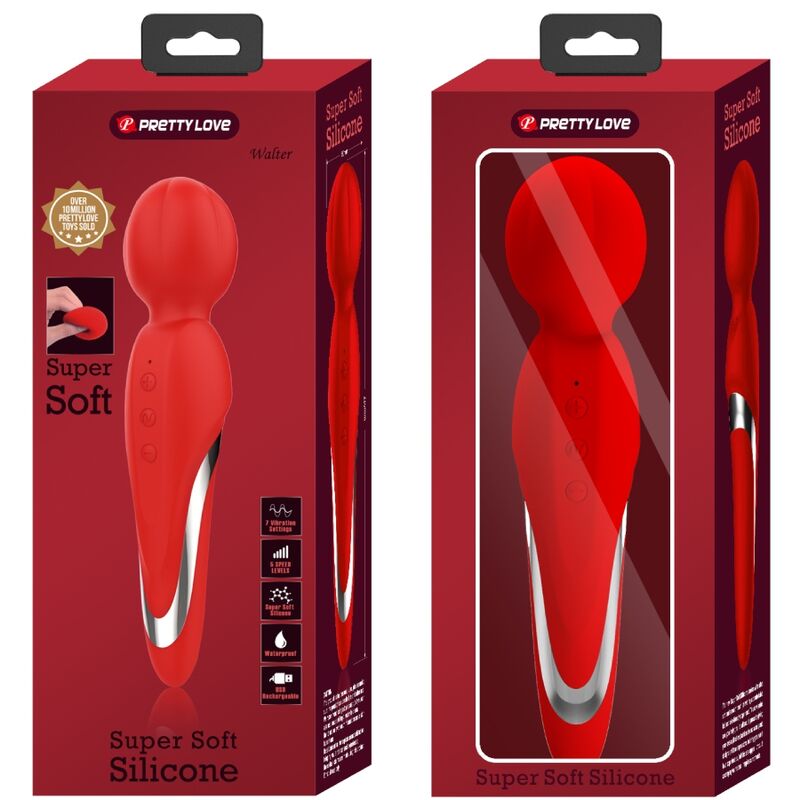 PRETTY LOVE - WALTER VIBRATORE WAND ROSSO