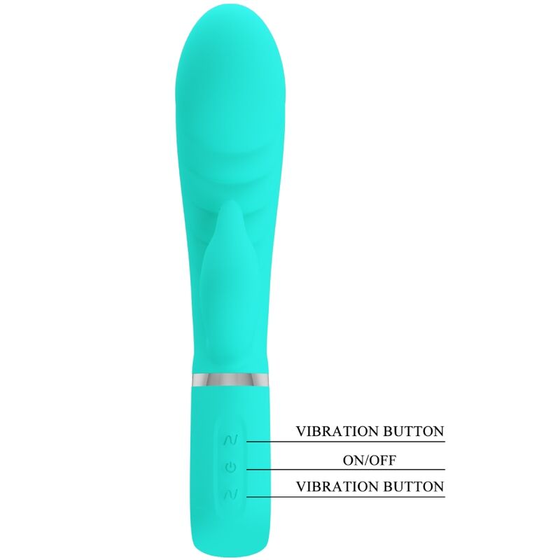 PRETTY LOVE - PRESCOTT MULTIFUNKTIONS-G-SPOT-VIBRATOR AQUAGRÜN