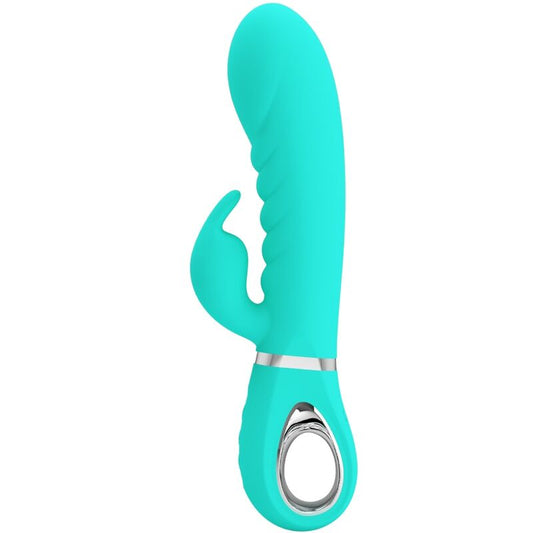 PRETTY LOVE - VIBRATORE MULTIFUNZIONE PUNTO G PRESCOTT VERDE ACQUA