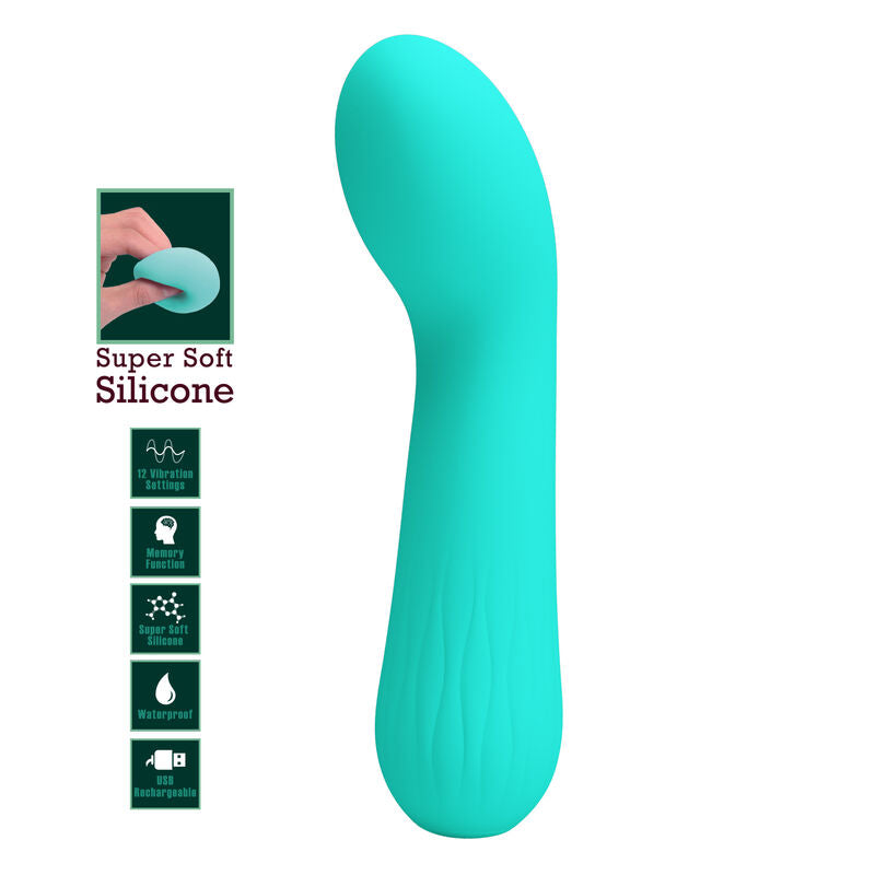 PRETTY LOVE - FAUN RECHARGEABLE VIBRATOR AQUA GREEN