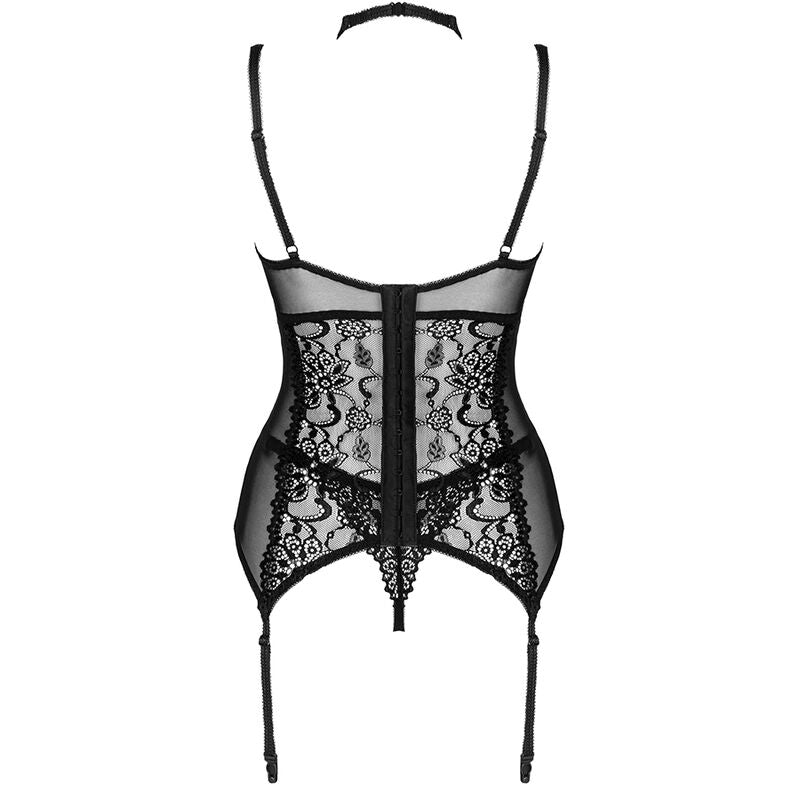 LIVCO CORSETTI FASHION - GIELLANDRA FOR THE SENSES COLLECTION CORSETTO + SLIP NERO