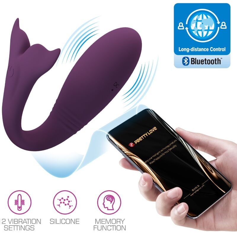 PRETTY LOVE - JAYLEEN VIBRATOR APP REMOTE CONTROL PURPLE