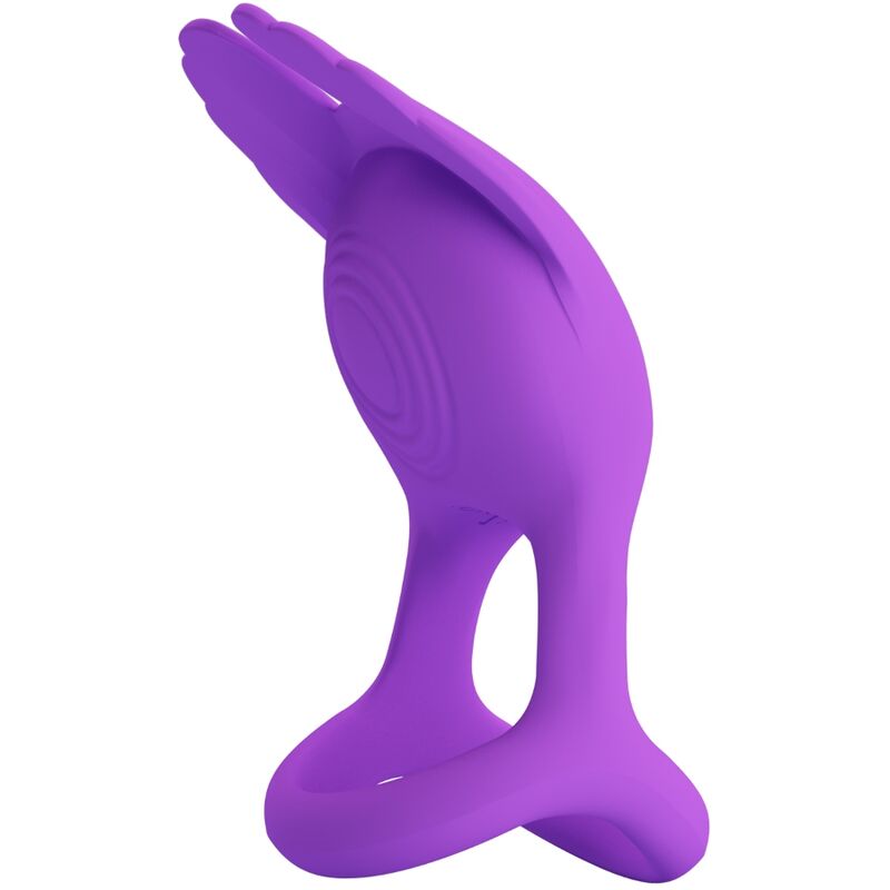 PRETTY LOVE - SILAS ANELLO PER PENE VIBRANTE 7 VIBRAZIONI SILICONE VIOLA