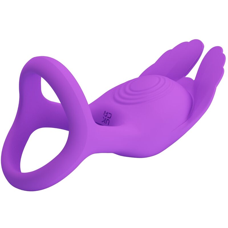 PRETTY LOVE - SILAS ANELLO PER PENE VIBRANTE 7 VIBRAZIONI SILICONE VIOLA