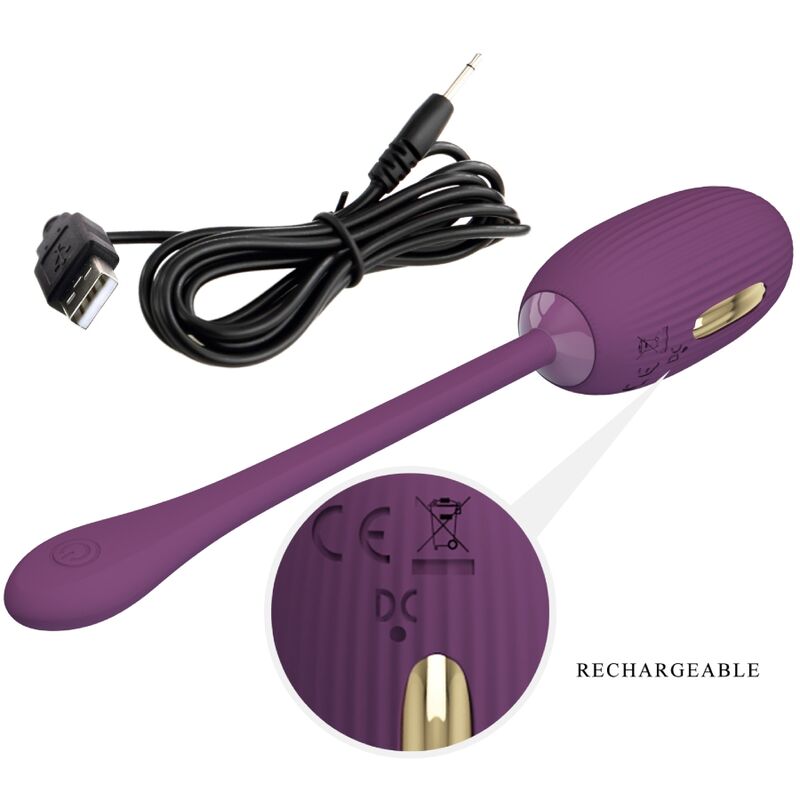 PRETTY LOVE - DOREEN PURPLE RECHARGEABLE VIBRATING EGG