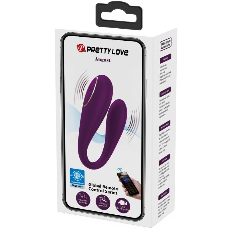 PRETTY LOVE - AUGUST REMOTE GLOBAL DOPPELT VERGNÜGEN VIBRATOR