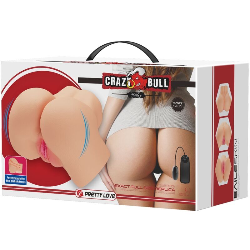 CRAZY BULL - VIBRATORE REALISTICO VAGINA E ANO HAILEY