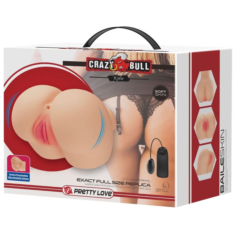 CRAZY BULL - VIBRATORE REALISTICO KYLIE PER VAGINA E ANO