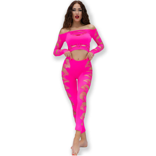 CHILIROSE - CR 4632 TOP &amp; HOSE FUCHSIA S/L