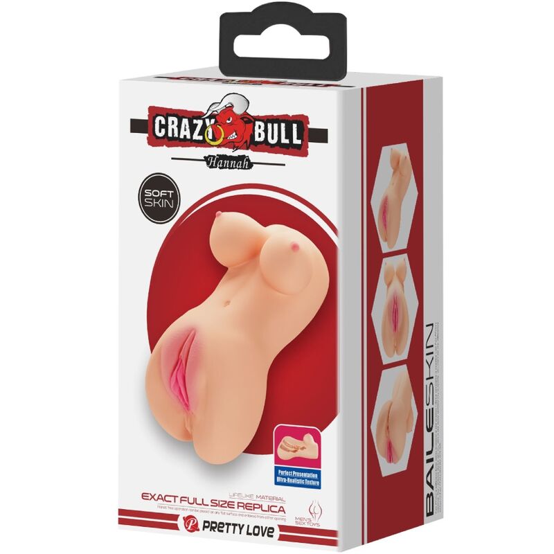 CRAZY BULL - REALISTISCHER VAGINA- UND ANUS-VIBRATOR HANNAH