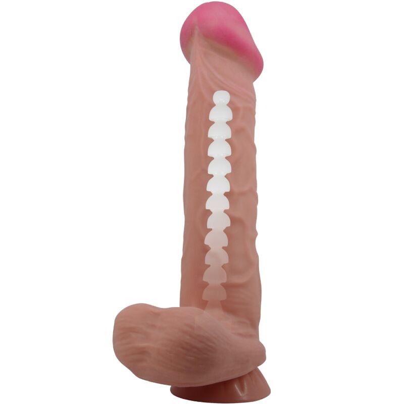 PRETTY LOVE - SERIE SLIDING SKIN DILDO REALISTICO CON VENTOSA SLIDING SKIN MARRONE 26 CM