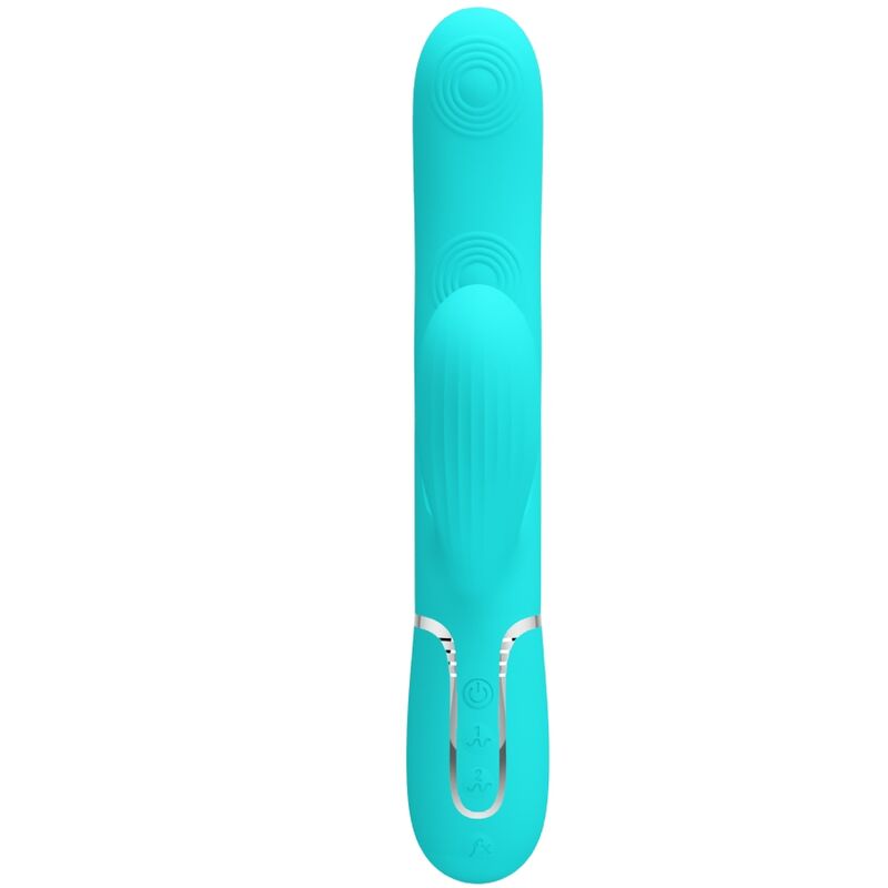 PRETTY LOVE - PERLITA MULTIFUNZIONE 3 IN 1 VIBRATORE G-SPOT VERDE ACQUA