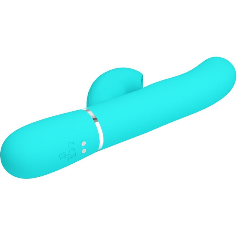 PRETTY LOVE - PERLITA MULTIFUNZIONE 3 IN 1 VIBRATORE G-SPOT VERDE ACQUA